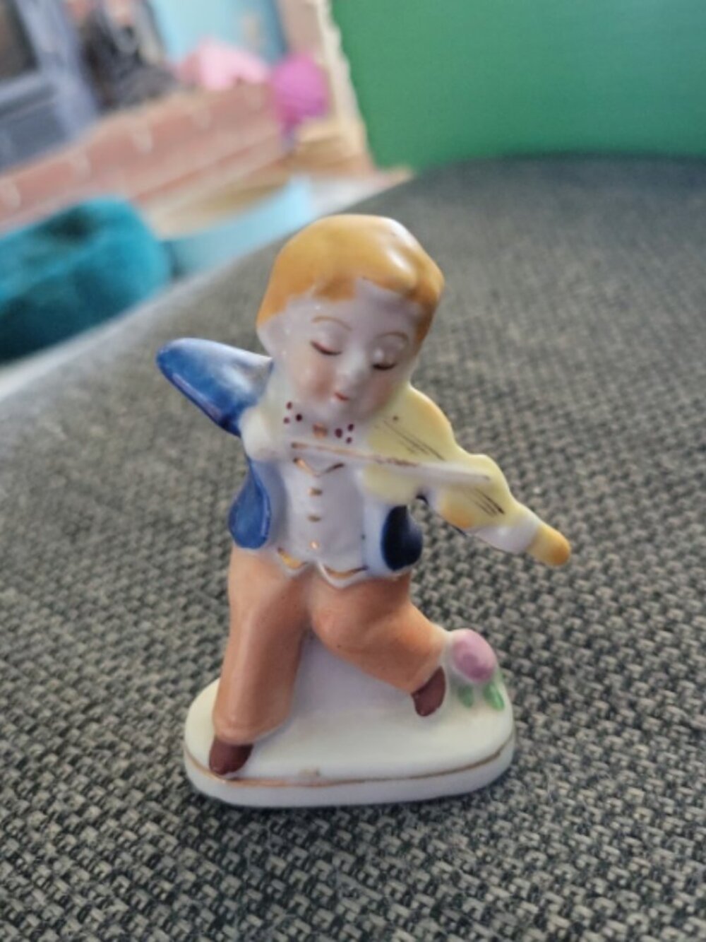Vintage occupied Japan Boy playing violin hummel Figurine